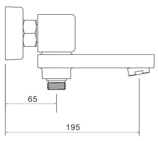 Смеситель для ванны Rose R1002 хром